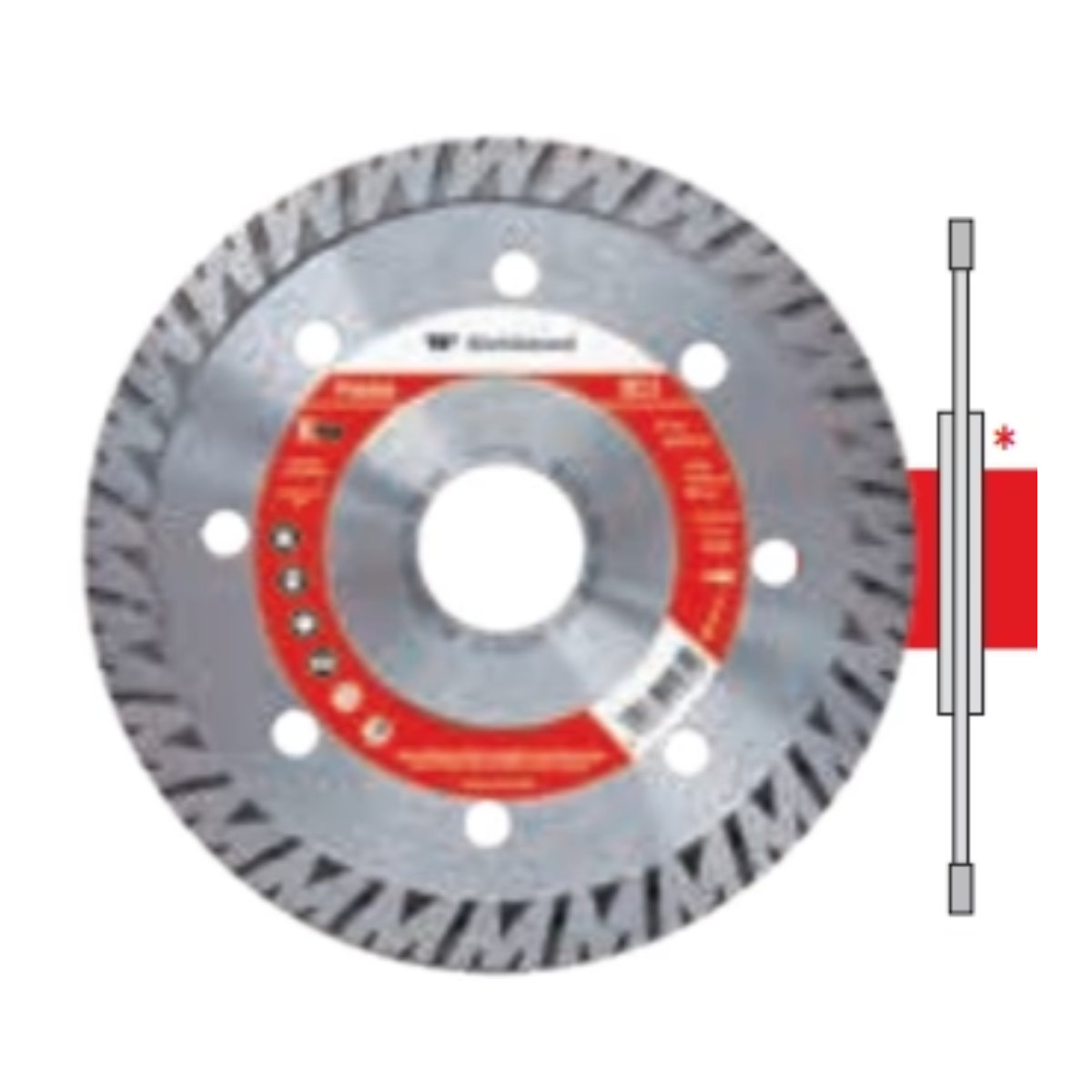 Disco Diamantato 125 SK13 Corona Continua Foro 22,23 mm