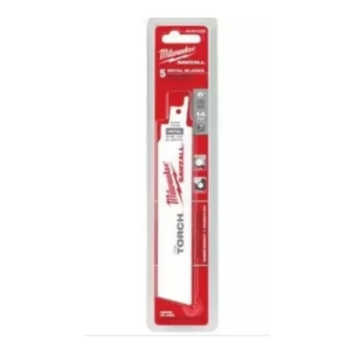 Lame per Sega a Gattuccio Milwaukee The Torch 150mm 14 TPI 5pz per taglio professionale in cantiere