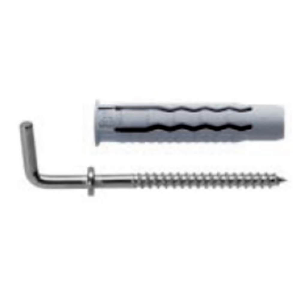 Tasselli in Nylon GL6/2B 6x30 con Gancio a L - Confezione 10 pezzi