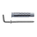 Tasselli in Nylon GL6/2B 6x30 con Gancio a L - Confezione 10 pezzi