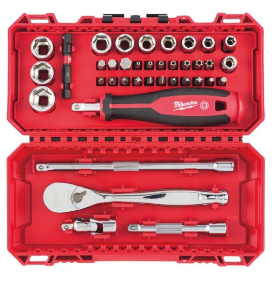Set Bit Avvitatura Cricchetto e Bussole 1/4 Pollici 38 Pezzi