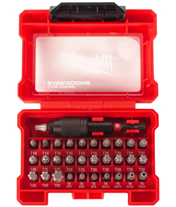 Set Inserti Torx 32 Pezzi Milwaukee Shockwave per Avvitatura