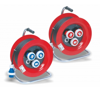 Avvolgicavo Professionale 25m Cavo Neoprene IP67 16A  2 prese  3p+1  -  2p+1 ip67
