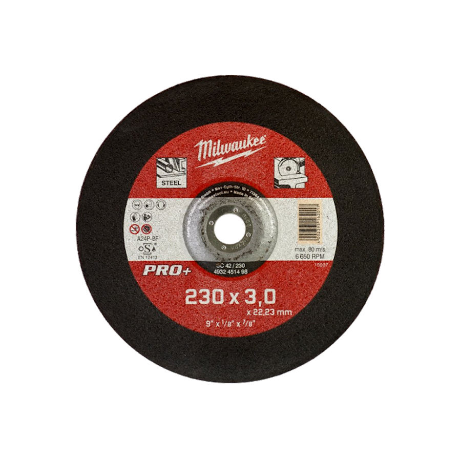 Disco Taglio Pietra 230x3 Milwaukee Pollici Pro+ Pollici
